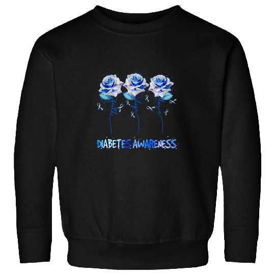 diabetess Ribbon Faith Hope Love Rose Gray Blue Ribbon 49 Sweatshirts