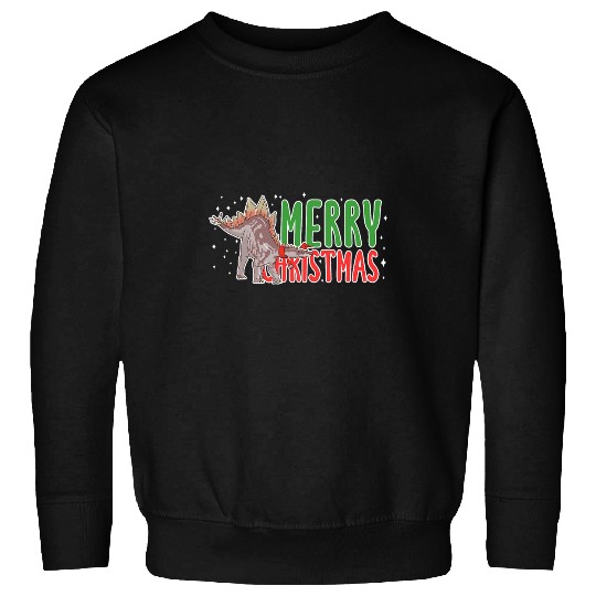 Dinosaur Pet Christmas Stegosaurus Dinosaur xmass Dino Tree Sweatshirts
