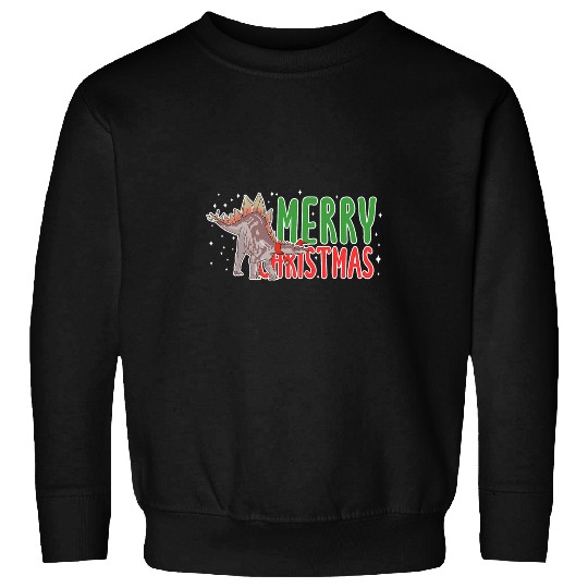 Dinosaur Pet Christmas Stegosaurus Dinosaur xmass Dino Tree Sweatshirts