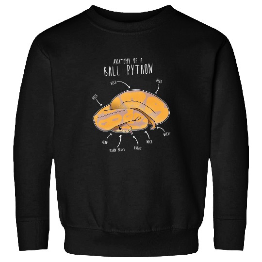 Python Pet Anatomy of Banana Ball Python Sweatshirts