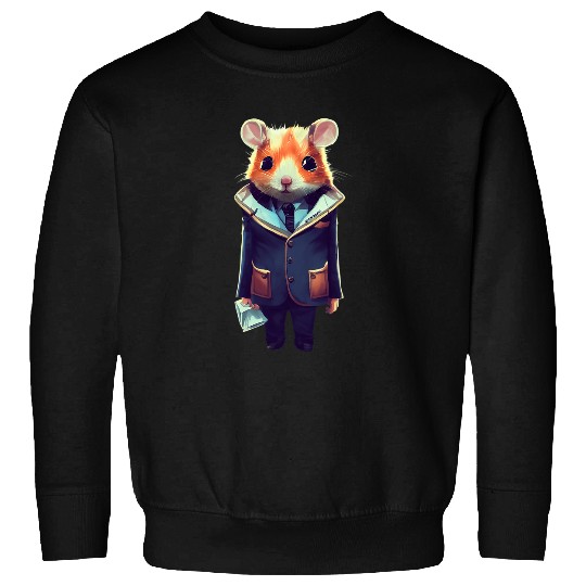 Hamster Pet CoolNimals cute Hamster wearing a suit animals in clothes 3 Sweatshirts