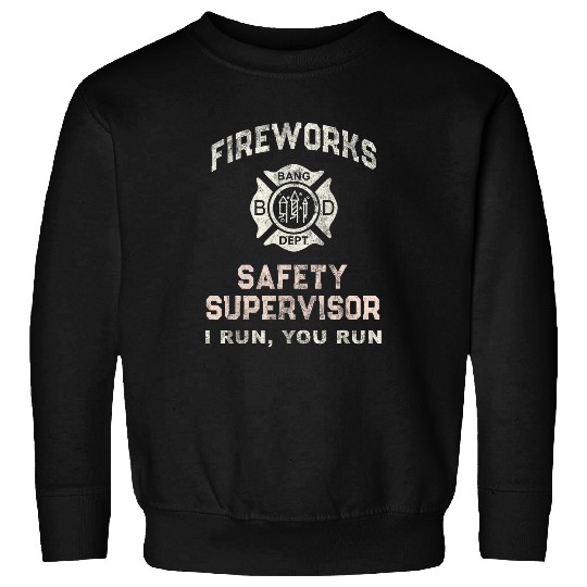 nurses Job Funny FIREWORKS SAFETY SUPERVISOR Firefighter EMT nurses Red Sweatshirts