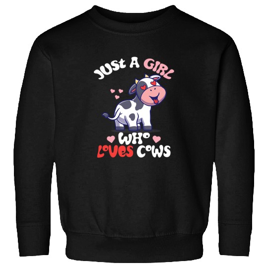 Cow Pet Just A Girl Who Loves Cows Cute Strawberry Cow Cowgirl Print 17 Sweatshirts