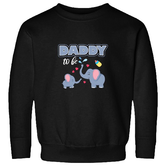 Elephant Mammal Daddy To Be Wife Pregnancy Elephant Lovers Sweatshirts