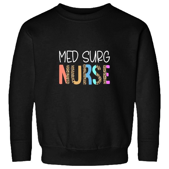nurses Job Med Surg nurses Bohemian Cheetah Leopard Print Pattern Sweatshirts
