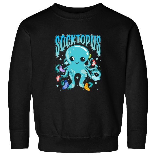 Octopus Pet Funny Socktopus Octopus Sea Ocean Squid Kids Son Daughter Sweatshirts