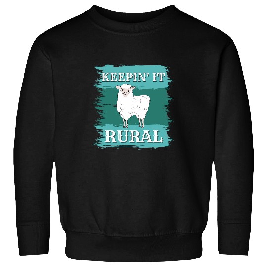 Sheep Pet Keepin it Rural Sheep Farmers Market Funny Farming Animal Sweatshirts