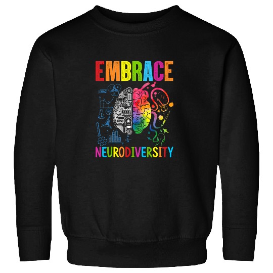 Autism Puzzle Embrace Neurodiversity Brain Autism Spectrum Disorder ASD Sweatshirts