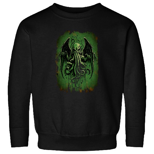 Octopus Pet Evil Dark Distressed Cthulhu Squid Octopus God Sea Lord Art Sweatshirts
