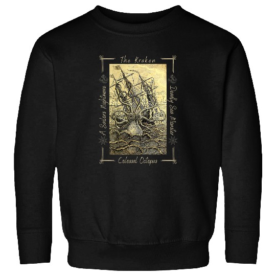 Octopus Pet Giant Octopus Pirate Ship vintages Kraken Sailing Squid Sweatshirts