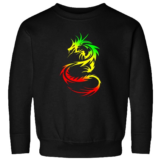 Dragon Pet Chinese Dragon Fantasy Art Tattoo Colorful Mythical Animal Sweatshirts