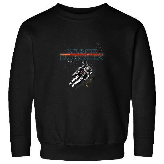 Astronaut in outer space flat earth space bubbles Sweatshirts