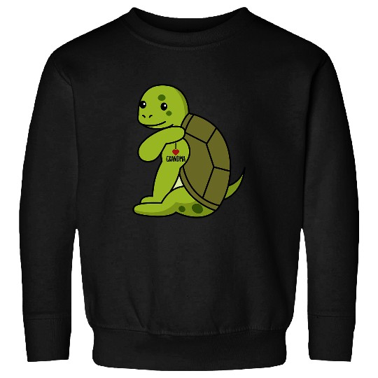 Turtle Pet I Love Grandma Tattoo Turtle Grandmother Pet Sweatshirts