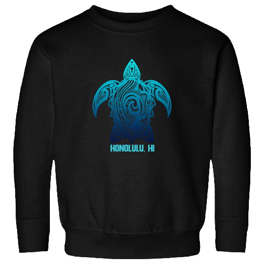 Turtle Pet Honolulu Hawaii Tribal Turtle Hawaiian Surfer Scuba Diving Sweatshirts