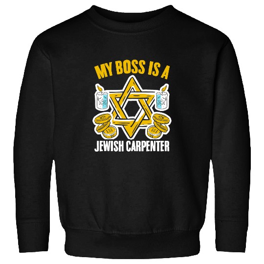 Woodworker Job Jewish Carpenter Hanukkah Woodworker Israel Jew Jewish Sweatshirts