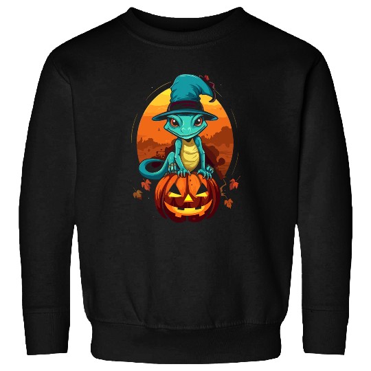 Gecko Pet Halloween Scary Reptile Trick Or Treat Spooky Lizard 02 Sweatshirts