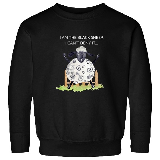 Sheep Pet Black Sheep In Family Funny Rebel Dont Fit Outcast Design Sweatshirts