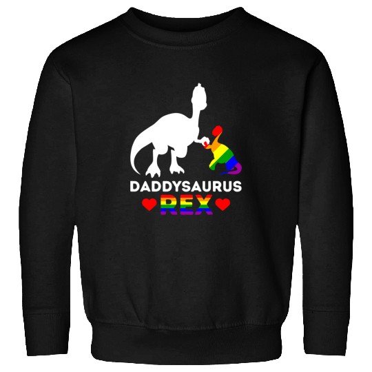Dinosaur Pet LGBT Daddysaurus rexs Rainbow Dinosaur Dad Support Love Sweatshirts
