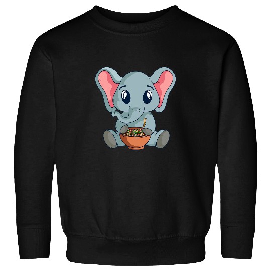Elephant Mammal Eating Pho King Vietnamese Pho Noodle Soup Sweatshirts