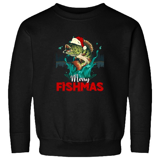 Fishing Fun Merry Fishmas Christmas Fishing Lover Fisherman xmass Pajama 497 Sweatshirts