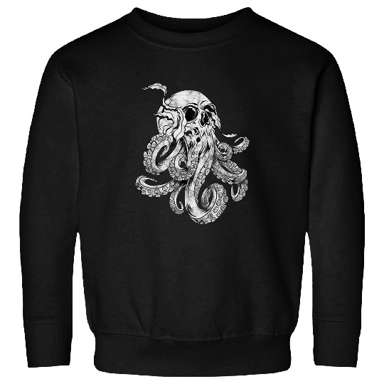 Octopus Pet Kraken Cthulhu Sea Monster Octopus Skull Horror Necronomicon Sweatshirts