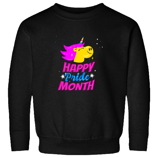 Unicorn Pet Happy Pride Month Funny Gay Pride Rainbow Sweatshirts