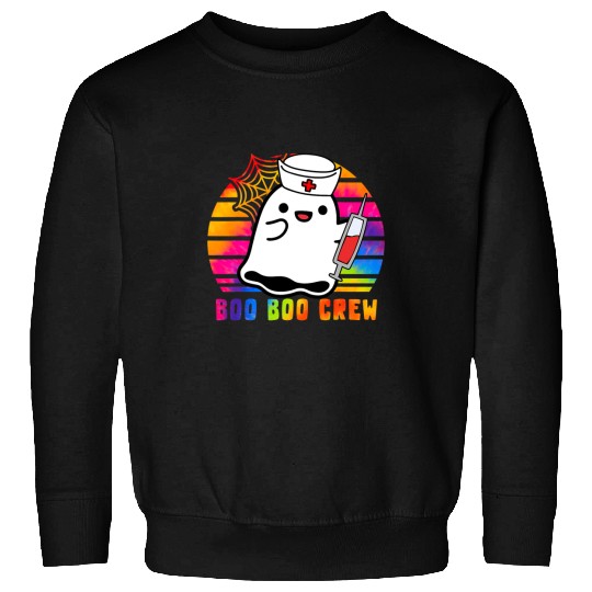 nurses Job Boo Boo Crew nurses Halloween nurses Tie Dye Sunset Sweatshirts