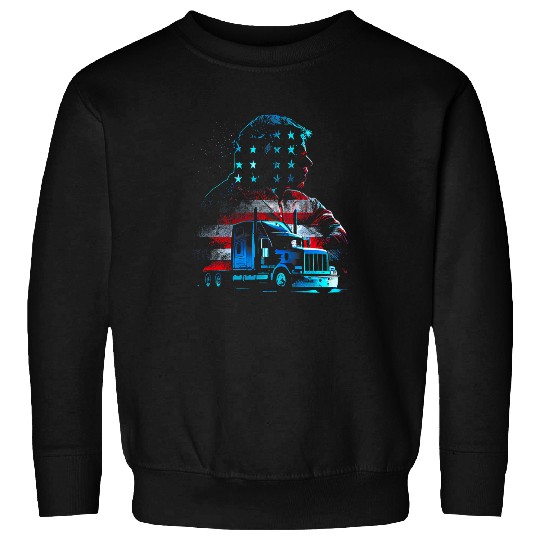 Truck Fun American Big Rigs Diesel Truck Driver 42 Sweatshirts