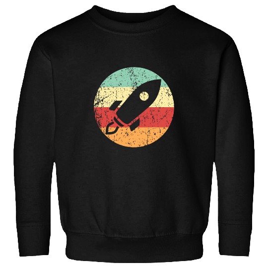 Astronaut Job vintages Space Ship Cool Retro 1970s Style Circle Sweatshirts