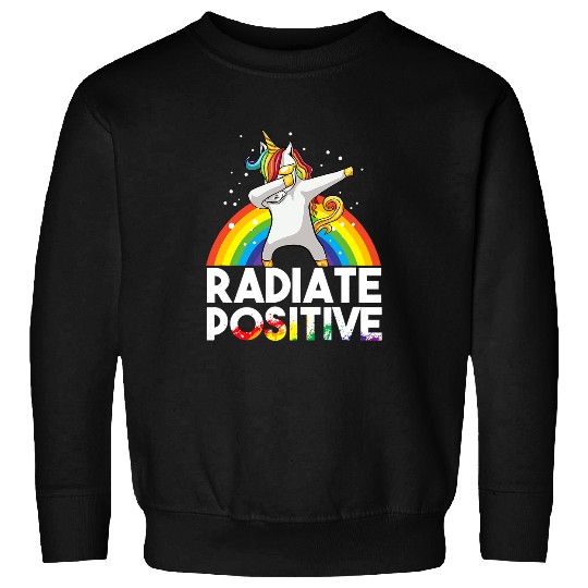 Unicorn Pet Radiate Positive  Unicorn LGBTQ Love Equality Bi Sweatshirts