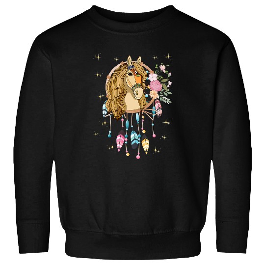 Horse Pet Women Girls Dreamcatcher Horse Spiritual Sweatshirts