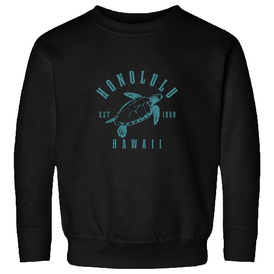 Turtle Pet Honolulu Hawaii Sea Turtle Surf Surfer Scuba Diving Hawaiian Sweatshirts