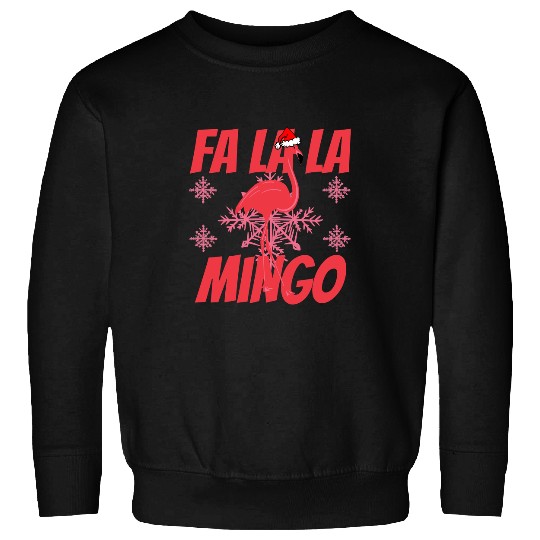 Flamingo Pet Fa La La Mingo Christmas bird Sweatshirts
