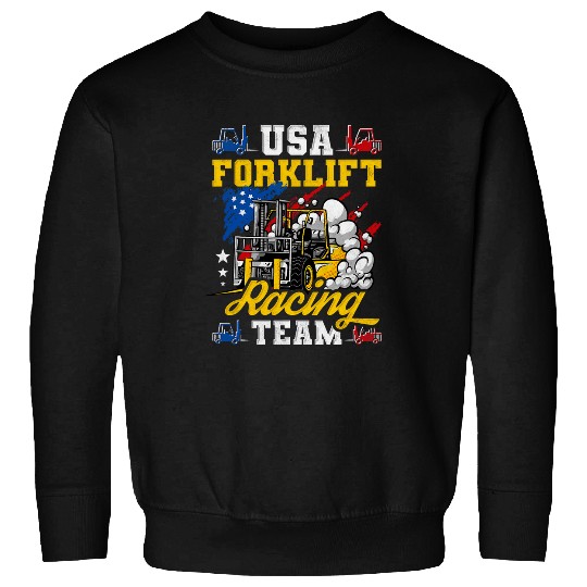 Forklift Fun USA Forklift Racing Team Forklift Operator Sweatshirts