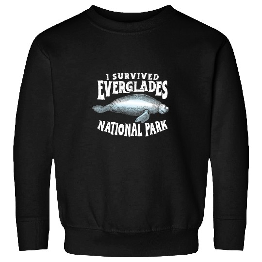 Manatee Pet I Survived Everglades National Park Manatee Florida Retro02 Sweatshirts