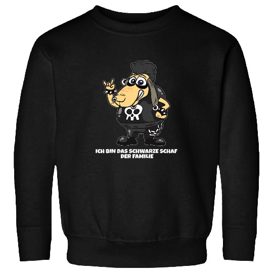 Sheep Pet Black sheep of the family Emo Punk Rocker Sweatshirts