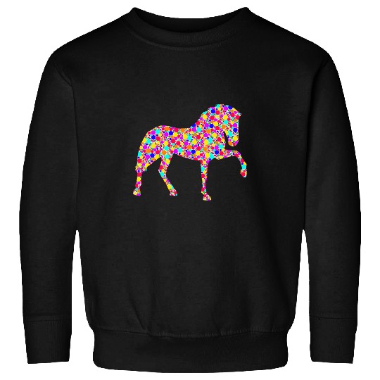 Horse Pet International Dot Day Colorful Dotted Horse Sweatshirts