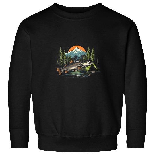 Fishing Fun vintages Fishing Nature Outdoors Wilderness Wanderlust 04 Sweatshirts