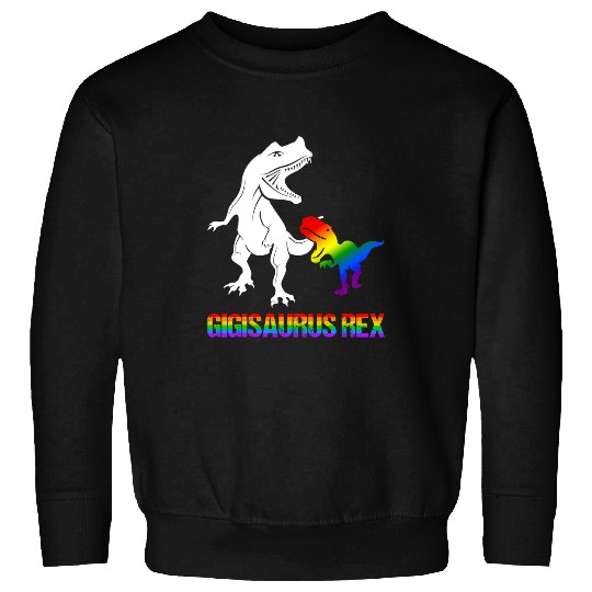 Dinosaur Pet LGBT Gigi Saurus  Gigi Hugs Dinosaur T rexs Gay Pride LGBT Sweatshirts