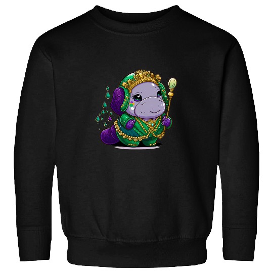 Manatee Pet Mardi Gras King Queen Sweatshirts