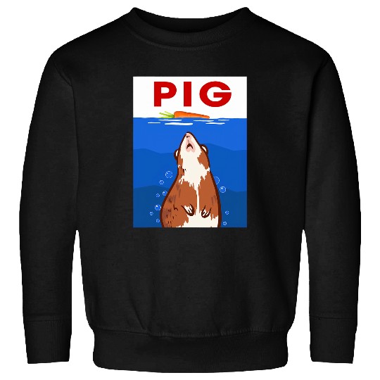 Guinea Pig Pet Funny Animal Design Retro Carrot Arts Guinea Pig Love Movies Sweatshirts