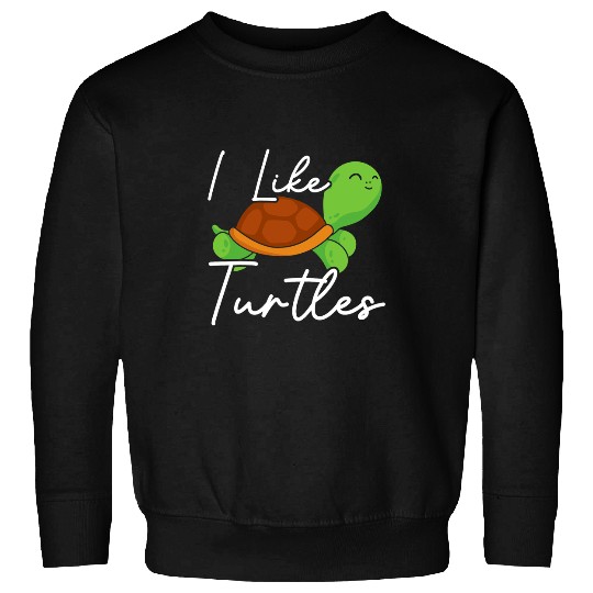 Turtle Pet I Like Turtles for a Sea Animal Funny Turtle Pet Sweatshirts