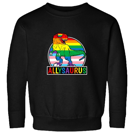 Dinosaur Pet LGBT Allysaurus Rainbow Dinosaur T rexs LGBT Gay Lesbian Pride 1 Sweatshirts