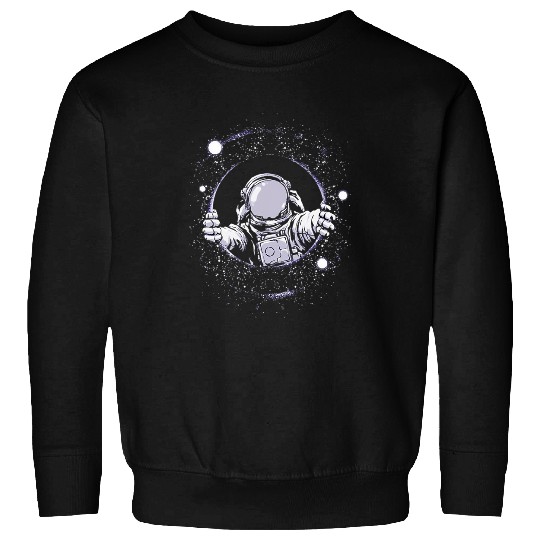 Astronaut Job Black Hole Portal Galaxy New Regular Fit Sweatshirts
