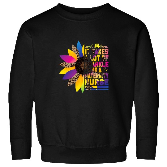 nurses Job Funny Leopard Nursing Lover Graphic Women Maternity nurses Sweatshirts