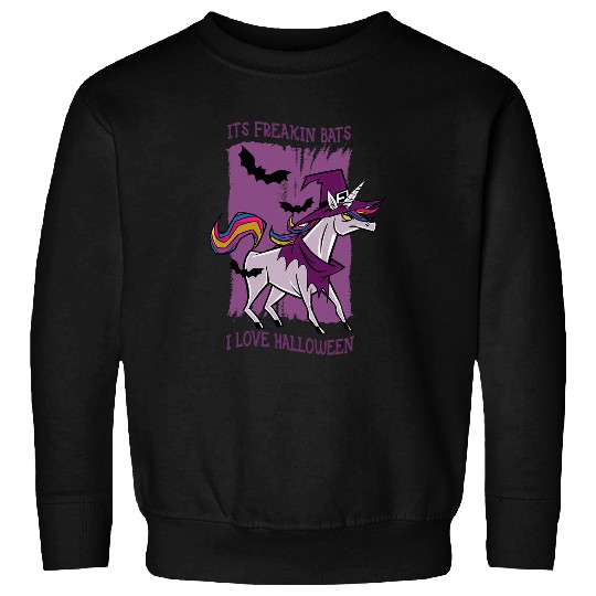 Unicorn Pet In freakin bats i love Halloween unicorn wizard Sweatshirts