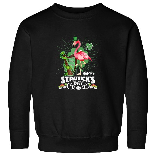 Flamingo Pet Plus Size St Patricks Day Sweatshirts