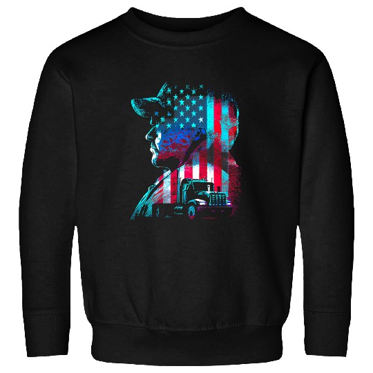 Truck Fun American Big Rigs Diesel Truck Driver 40 Sweatshirts