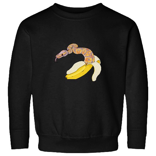 Python Pet Banana Ball Python Snake Reptile Herpetologist Ophiology 1 Sweatshirts