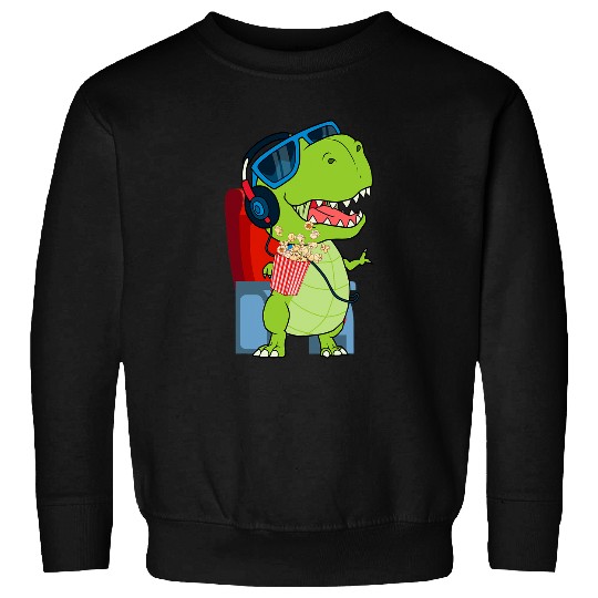 Dinosaur Pet Cinema Themed Dinosaur TRex Popcorn 1 Sweatshirts